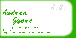 andrea gyore business card